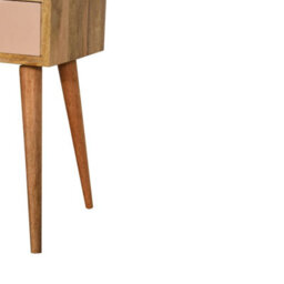 Wyld Haus Sainte Marie Mini Bedside Table With Blush Hand-Painted Drawer And Open Shelf - thumbnail 9
