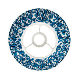 Loops Set Of 2 Elegant Handcrafted Tapered Lamp Shades In Marlin Blue Fabric - thumbnail 4
