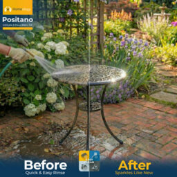 Homeology Positano Black Garden And Patio Cast Aluminium Bistro Table - thumbnail 6