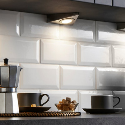 Litecraft Scott Satin Nickel Natural White Kitchen Led Under Cabinet Light - image 1