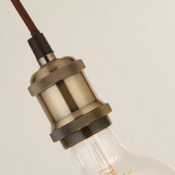 CGC Lighting Cgc Cassie Antique Brass 1.5M Adjustable E27 Ceiling Suspension Cable Pendant And Matching Ceiling Rose - thumbnail 6