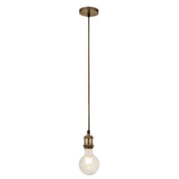 CGC Lighting Cgc Cassie Antique Brass 1.5M Adjustable E27 Ceiling Suspension Cable Pendant And Matching Ceiling Rose - thumbnail 2