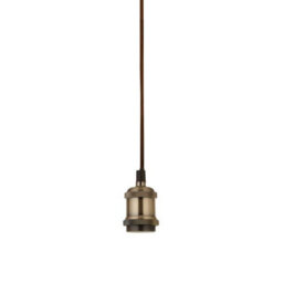 CGC Lighting Cgc Cassie Antique Brass 1.5M Adjustable E27 Ceiling Suspension Cable Pendant And Matching Ceiling Rose - thumbnail 4