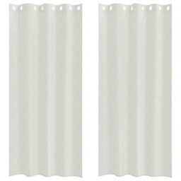 Berkfield Curtains With Curtains 2 Pcs Cream 140 X 260 Cm Polyester - thumbnail 2