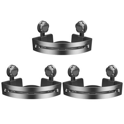Bathroom Wall Corner Shelf-Rack Shower Shelf No Drill Suction Storage Organizer - image 1