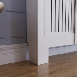 Adjustable - 830X1400- 2040X190 mm Designs Arlington White Modern Radiator Cover Wood Mdf Cabinet Grill - thumbnail 4