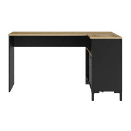 Diagone Oak & Black Corner Desk - thumbnail 3