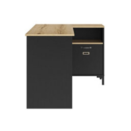 Diagone Oak & Black Corner Desk - thumbnail 5