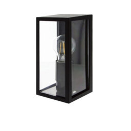 CGC Lighting Cgc Outdoor Outside Wall Light Black E27 Lantern Clear Diffuser Ip44 Traditional Porch Security Lamp - thumbnail 4