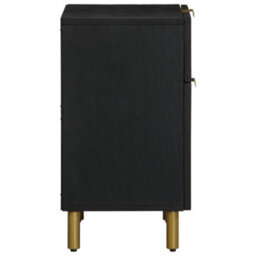 Berkfield Bedside Cabinet Black 50X33X60 Cm Engineered Wood - thumbnail 4