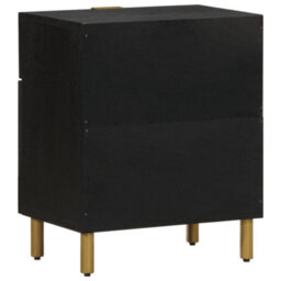 Berkfield Bedside Cabinet Black 50X33X60 Cm Engineered Wood - thumbnail 5