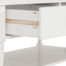 Seconique Stratford 2 Drawer Coffee Table White Shabby Chic - thumbnail 2