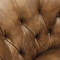 Xample Harrington Vintage Brown Leather Armchair, Waxed Aniline, Hand-Tied Buttoning, Antique Walnut Legs, Fsc Timber Frame - thumbnail 4