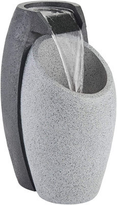 Outdoor Living UK Solar Pouring Vase Contemporary Water Feature With Cover