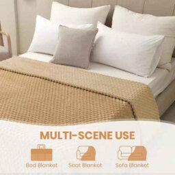 Good Nite Fleece Throw Blanket Soft Plush Warm Cozy White Blanket For Bed Couch And Sofa Chair - thumbnail 2