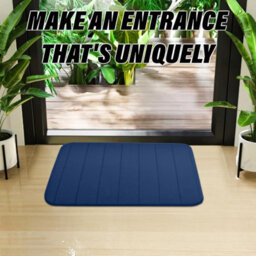 Ameha 40 X 60 Cm Navy Foam Mat Extra Soft & Comfortable Non Slip Bathroom Small Mat Washable Super Absorbent Bath Mats - thumbnail 3