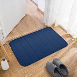 Ameha 40 X 60 Cm Navy Foam Mat Extra Soft & Comfortable Non Slip Bathroom Small Mat Washable Super Absorbent Bath Mats - thumbnail 2
