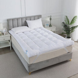 "ARLinens Microfibre Mattress Topper 2""/5Cm Luxury Mattress Cover Protector Elastic Corner Box Stitched Deep Fitted Mattress Topper (5Cm)" - thumbnail 6