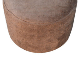 Artisan Furniture Mocha Faux Fur Round Footstool - thumbnail 4