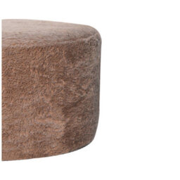 Artisan Furniture Mocha Faux Fur Round Footstool - thumbnail 5