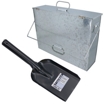 AB Tools Fire Fireside Ash Carrier Container Remover Box Complete With Shovel / Scoop - image 1