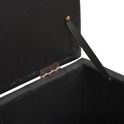 Beliani Storage Ottoman Michigan Velvet Black - thumbnail 6