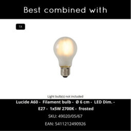 Lucide Aruba Cottage Pendant Light Outdoor - 25Cm - 1Xe27 - Ip44 - Black - Special Offer - thumbnail 6