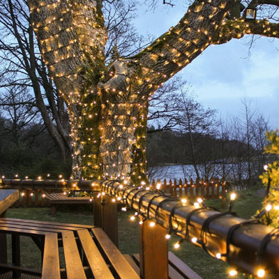 Festive Lights - Connectpro 5M Warm White Outdoor Ip65 Connectable Led Christmas Fairy String Lights - With Plug - image 1