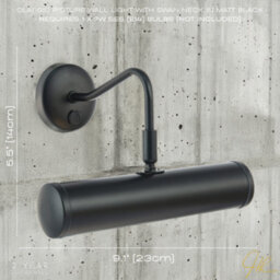 Happy Homewares Classic Traditional Picture Wall Light Fitting In Matte Black With Switch Button - thumbnail 6