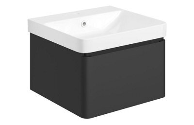 Aquarius Sophie 500mm Wall Hung One Drawer Vanity Unit With 1 Tap Hole Basin - image 1