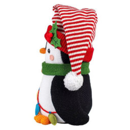 Xample 16 Inch Christmas Knit Characters Set, Penguin And Christmas Tree Shelf Sitters, Festive Indoor Holiday Decorations - thumbnail 2