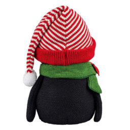 Xample 16 Inch Christmas Knit Characters Set, Penguin And Christmas Tree Shelf Sitters, Festive Indoor Holiday Decorations - thumbnail 3