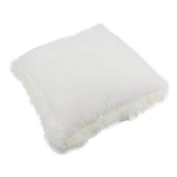 Native Natural Linen Cushion With Sheepskin Trim - thumbnail 4