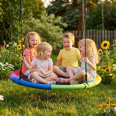 Aiyaplay Nest Swing Heavy Duty 300Kg Waterproof 120 Cm Rainbow - image 1
