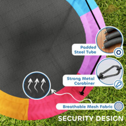 Aiyaplay Nest Swing Heavy Duty 300Kg Waterproof 120 Cm Rainbow - thumbnail 4