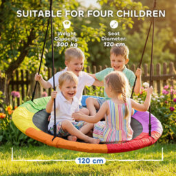 Aiyaplay Nest Swing Heavy Duty 300Kg Waterproof 120 Cm Rainbow - thumbnail 5