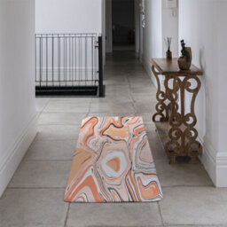 Benjamin Tate Design Pink Marble Runner Special Soft Home Rug - thumbnail 3