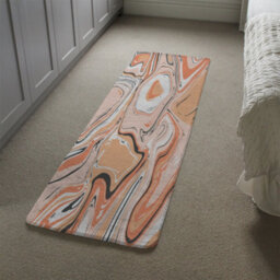 Benjamin Tate Design Pink Marble Runner Special Soft Home Rug - thumbnail 4