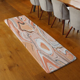 Benjamin Tate Design Pink Marble Runner Special Soft Home Rug - thumbnail 2