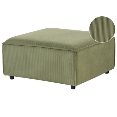 Beliani  Ottoman Ardal Corduroy Green - image 1