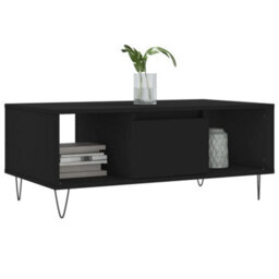 Berkfield Modern Coffee Table Black 90X50X36.5 Cm Engineered Wood - thumbnail 3