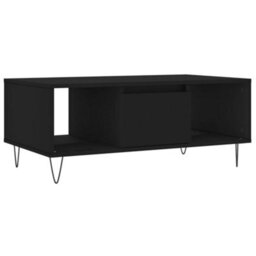 Berkfield Modern Coffee Table Black 90X50X36.5 Cm Engineered Wood - thumbnail 1