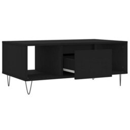 Berkfield Modern Coffee Table Black 90X50X36.5 Cm Engineered Wood - thumbnail 6