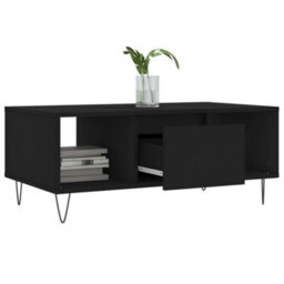 Berkfield Modern Coffee Table Black 90X50X36.5 Cm Engineered Wood - thumbnail 4