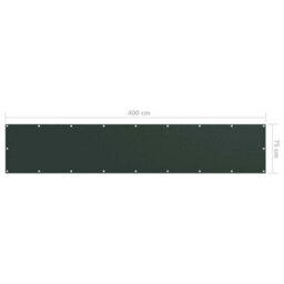 Berkfield Balcony Screen Dark Green 75X400 Cm Oxford Fabric - thumbnail 5