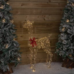 Samuel Alexander 1.1M Gold Elegance Twist Light Up Christmas Doe With 300 Warm White Leds - thumbnail 7