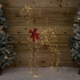 Samuel Alexander 1.1M Gold Elegance Twist Light Up Christmas Doe With 300 Warm White Leds - thumbnail 6