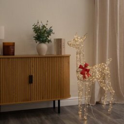 Samuel Alexander 1.1M Gold Elegance Twist Light Up Christmas Doe With 300 Warm White Leds - thumbnail 2