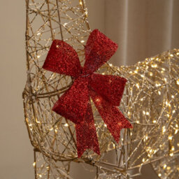 Samuel Alexander 1.1M Gold Elegance Twist Light Up Christmas Doe With 300 Warm White Leds - thumbnail 4