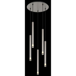 Luminosa Lighting Luminosa Ryan Cluster Pendant Ceiling Light Nickel Matt 5X G9 - thumbnail 3